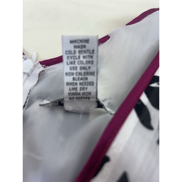 ASO Vampire Diaries Sz 6 Sundress Fit Flare Black Floral Ruching Sleeveless - Picture 8 of 12